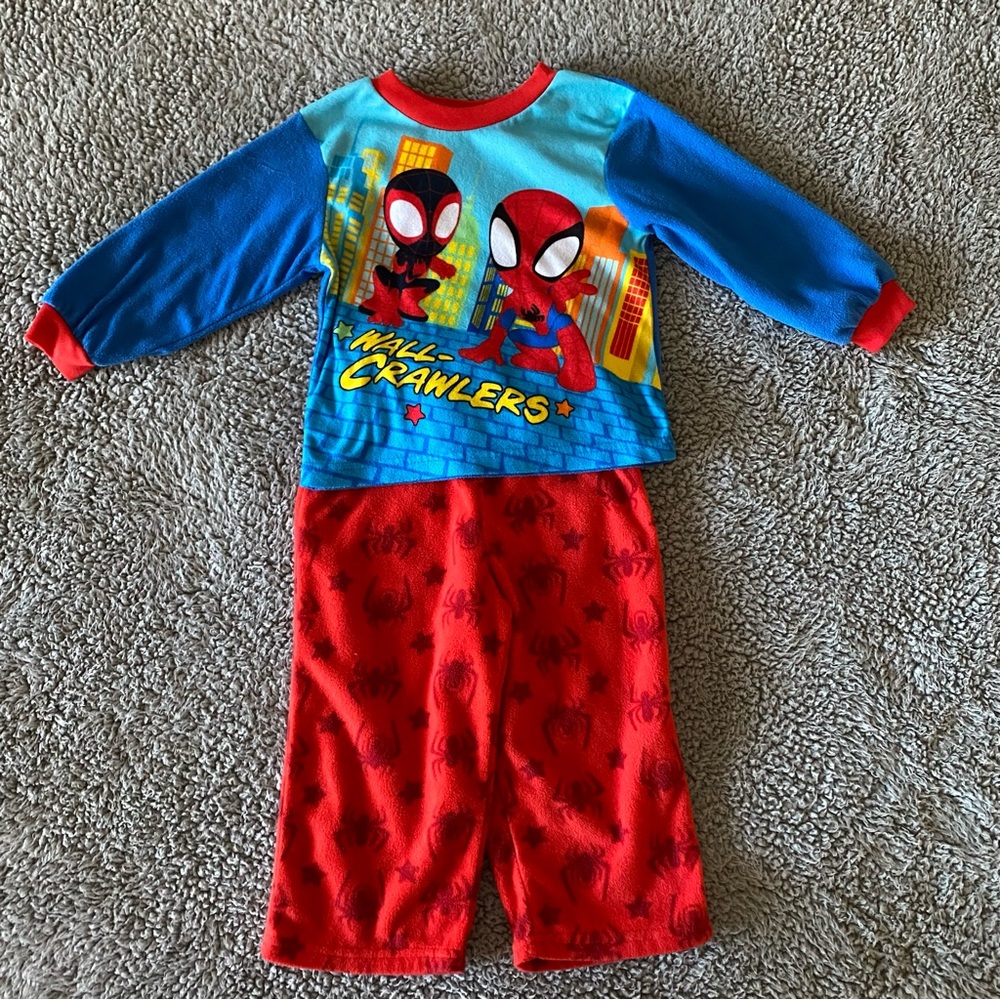 Spidey Pajamas Set Long Sleeves and Pants Fleece Boys 3T